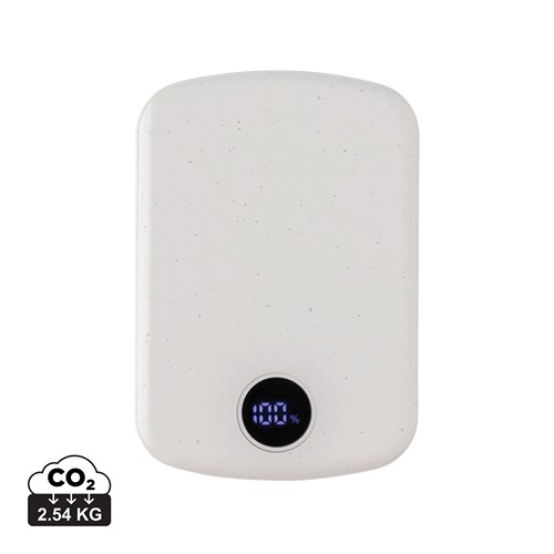 white Powerbank MagBoost de 5000 mah de plástico reciclado RCS