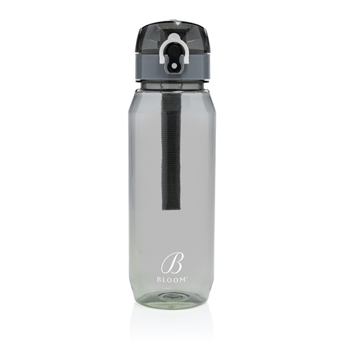 black Botella de agua Yide antigoteo PET reciclado RCS 800 ml