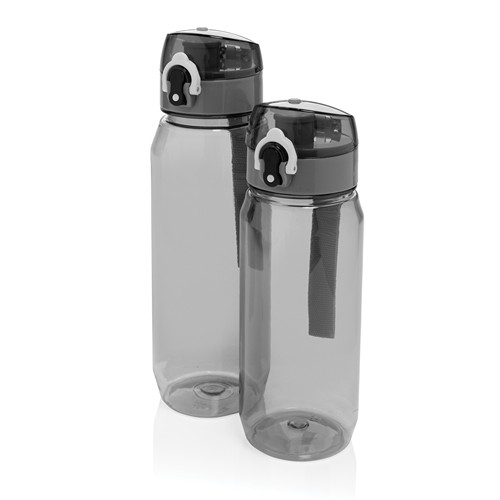 black Botella de agua Yide antigoteo PET reciclado RCS 800 ml