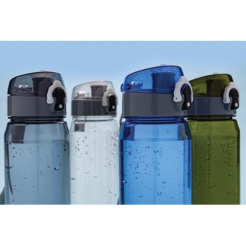 black Botella de agua Yide antigoteo PET reciclado RCS 800 ml