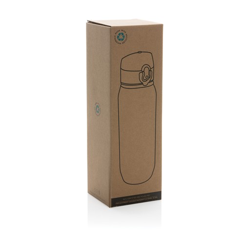 black Botella de agua Yide antigoteo PET reciclado RCS 800 ml