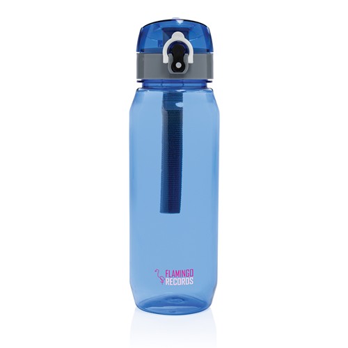 blue Botella de agua Yide antigoteo PET reciclado RCS 800 ml