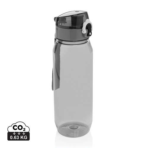 black Botella de agua Yide antigoteo PET reciclado RCS 800 ml