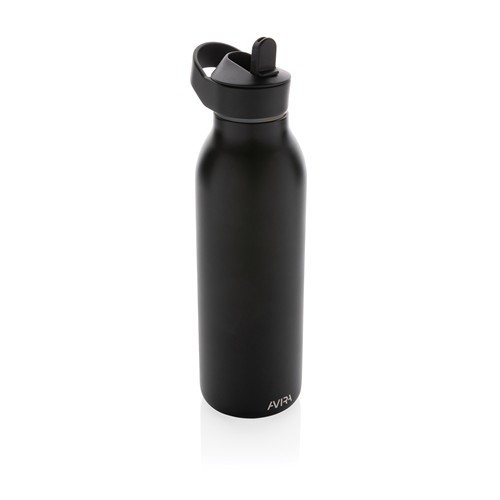 black Botella de agua Avira Ara RCS con tapa acero 500 ml