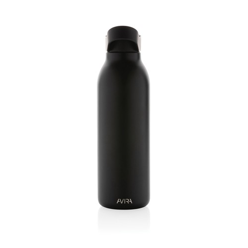 black Botella de agua Avira Ara RCS con tapa acero 500 ml