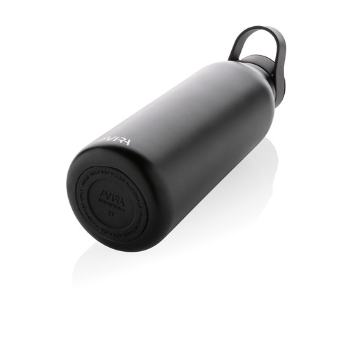 black Botella de agua Avira Ara RCS con tapa acero 500 ml