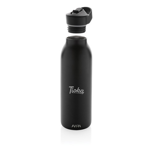 black Botella de agua Avira Ara RCS con tapa acero 500 ml
