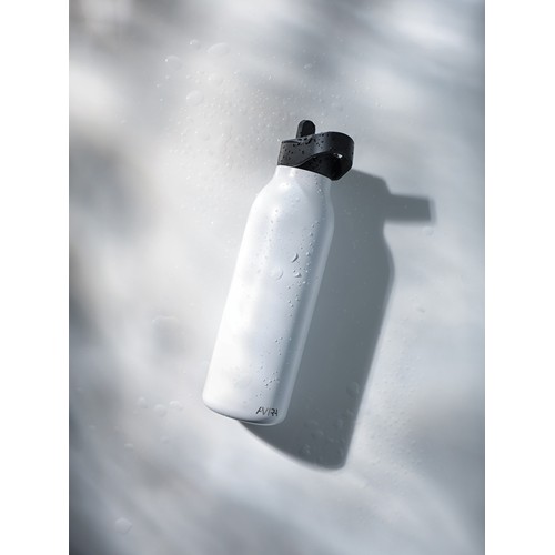 white Botella de agua Avira Ara RCS con tapa acero 500 ml