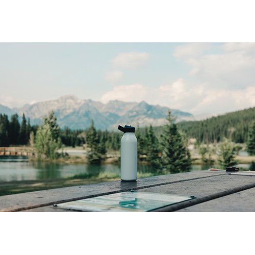 white Botella de agua Avira Ara RCS con tapa acero 500 ml