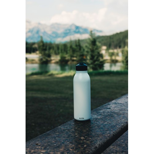 white Botella de agua Avira Ara RCS con tapa acero 500 ml