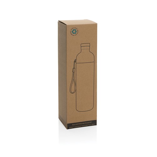 azul marino Botella de agua antigoteo PET reciclado Impact RCS 600 ml