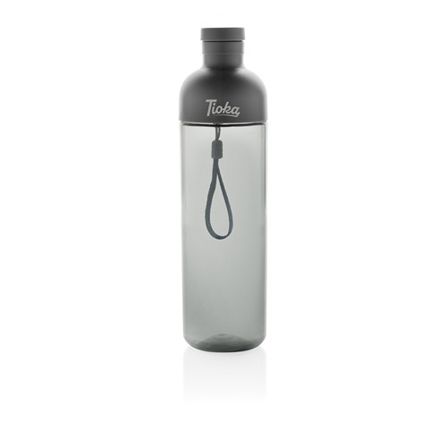 black Botella de agua antigoteo PET reciclado Impact RCS 600 ml