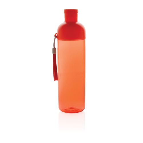 red Botella de agua antigoteo PET reciclado Impact RCS 600 ml
