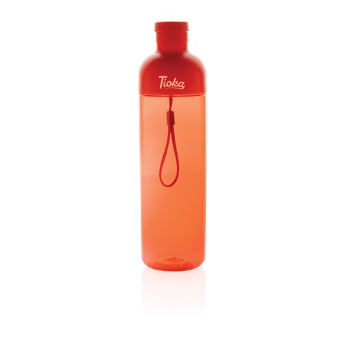red Botella de agua antigoteo PET reciclado Impact RCS 600 ml