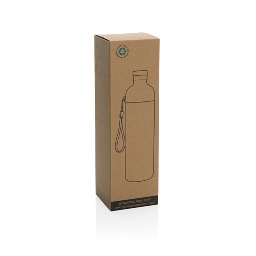 blue Botella de agua antigoteo PET reciclado Impact RCS 600 ml