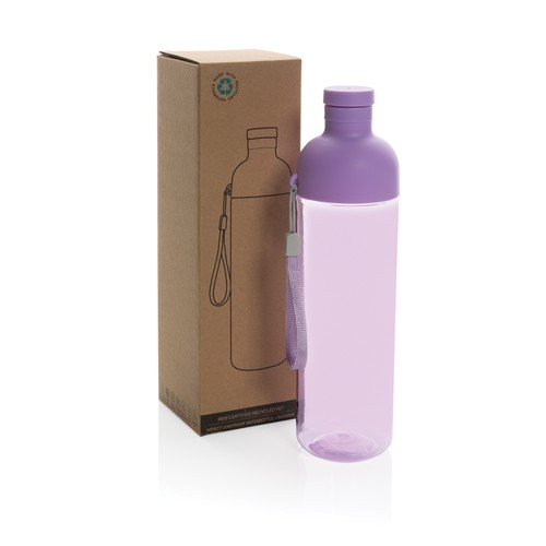 purple Botella de agua antigoteo PET reciclado Impact RCS 600 ml