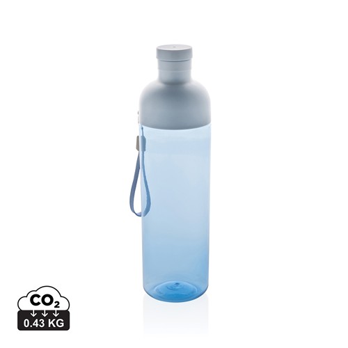 blue Botella de agua antigoteo PET reciclado Impact RCS 600 ml