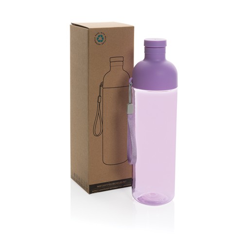 purple Botella de agua antigoteo PET reciclado Impact RCS 600 ml