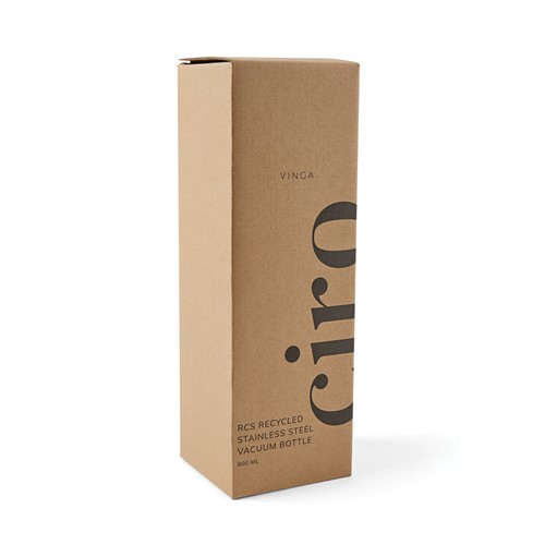 black Botella vacio VINGA Ciro RCS reciclada 800 ml