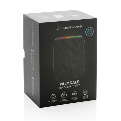 black Altavoz Urban Vitamin Palmdale RCS plástico 16W IPX7