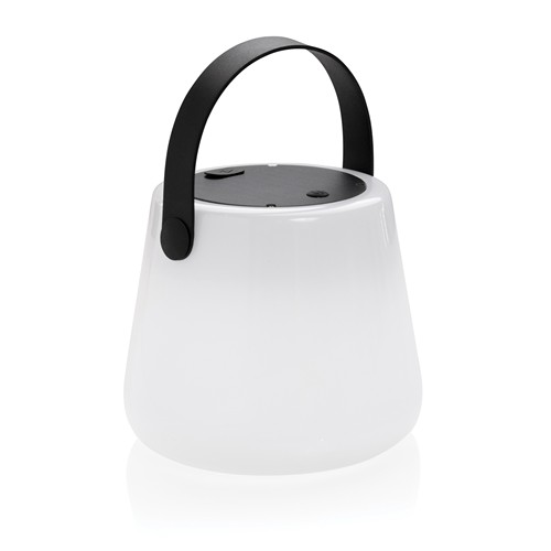 white Luz exterior SolarGlow RCS de plástico reciclado recargable