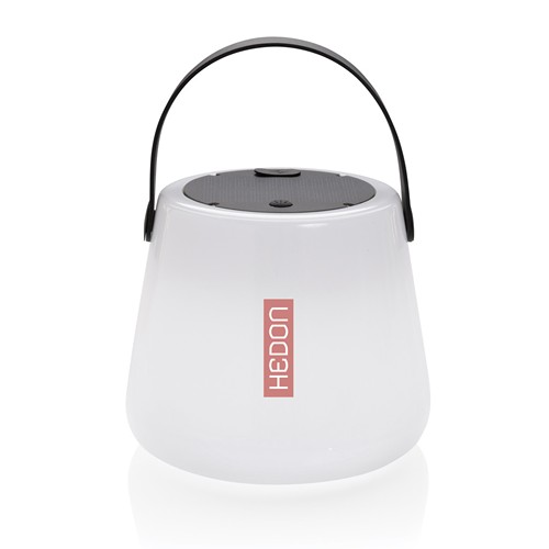 white Luz exterior SolarGlow RCS de plástico reciclado recargable