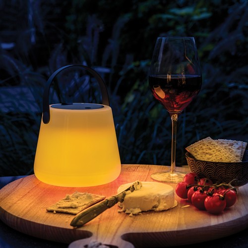 white Luz exterior SolarGlow RCS de plástico reciclado recargable