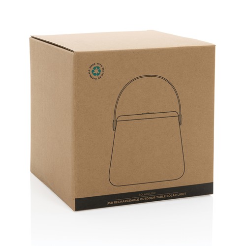 white Luz exterior SolarGlow RCS de plástico reciclado recargable