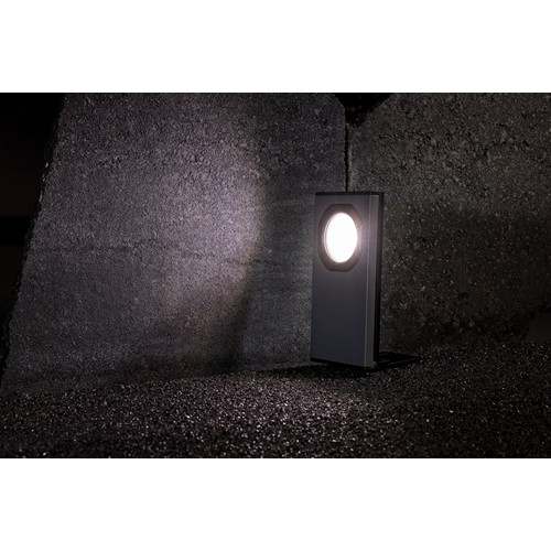 gray Luz de trabajo de bolsillo USB de plástico reciclado Gear X