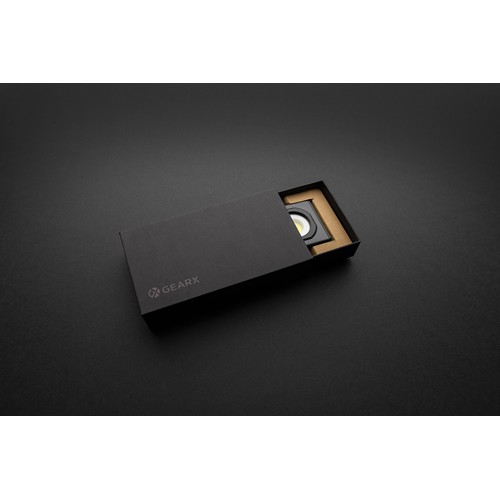 gray Luz de trabajo de bolsillo USB de plástico reciclado Gear X