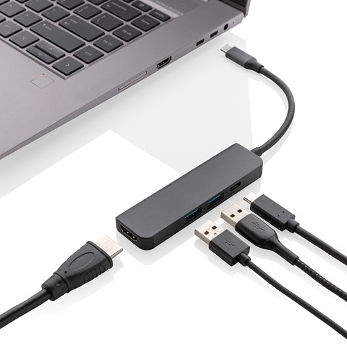 Hub avec entrée HDMI en aluminium recyclé Terra RCS - 3