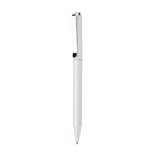 white Bolígrafo Xavi de aluminio reciclado certificado RCS