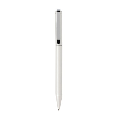 white Bolígrafo Xavi de aluminio reciclado certificado RCS