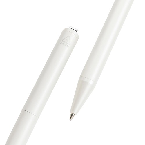 white Bolígrafo Xavi de aluminio reciclado certificado RCS