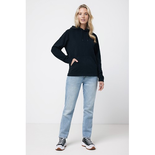 black IQONIQ Trivor Sudadera Capucha Microfibra Poliéster Reciclad