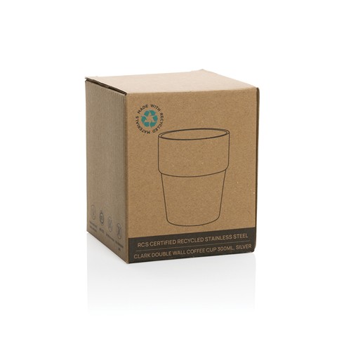 Taza de café Clark RCS doble pared 300 ml