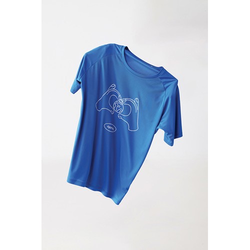 azulón IQONIQ Tikal Camiseta Deportiva Poliéster Reciclado