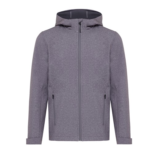 gris oscuro chiné IQONIQ Makalu Chaqueta ShoftShell Hombre Poliéster Reciclado