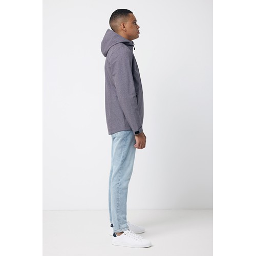 gris oscuro chiné IQONIQ Makalu Chaqueta ShoftShell Hombre Poliéster Reciclado