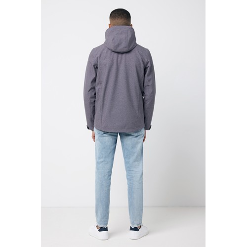 gris oscuro chiné IQONIQ Makalu Chaqueta ShoftShell Hombre Poliéster Reciclado