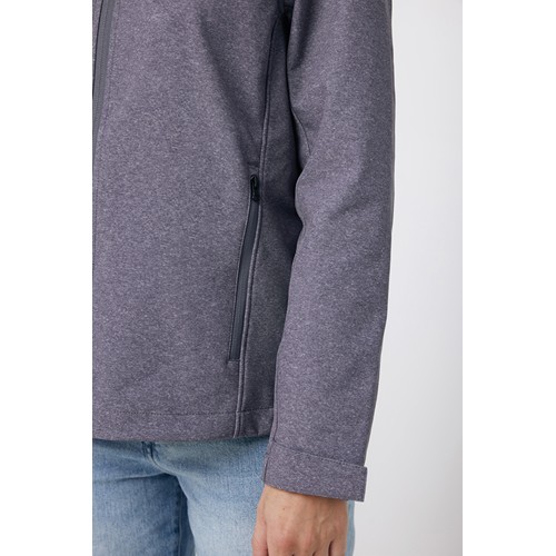 gris oscuro chiné IQONIQ Makalu Chaqueta ShoftShell Hombre Poliéster Reciclado