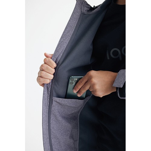 gris oscuro chiné IQONIQ Makalu Chaqueta ShoftShell Hombre Poliéster Reciclado