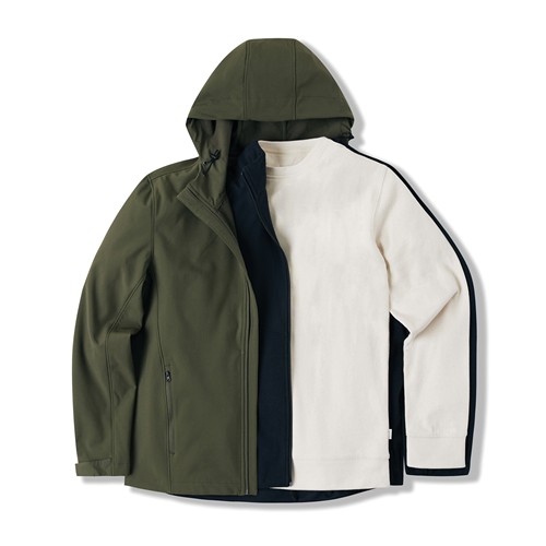 kaki IQONIQ Makalu Chaqueta ShoftShell Hombre Poliéster Reciclado