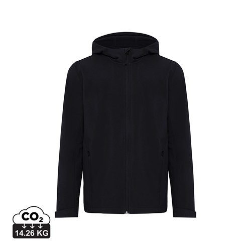 black IQONIQ Makalu Chaqueta ShoftShell Hombre Poliéster Reciclado