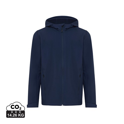 azul marino IQONIQ Makalu Chaqueta ShoftShell Hombre Poliéster Reciclado