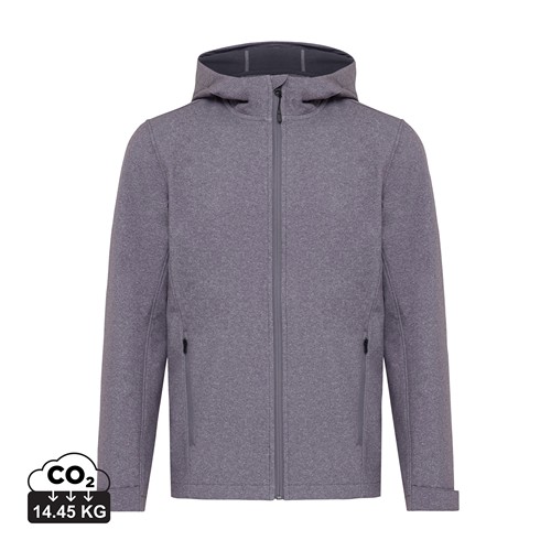 gris oscuro chiné IQONIQ Makalu Chaqueta ShoftShell Hombre Poliéster Reciclado