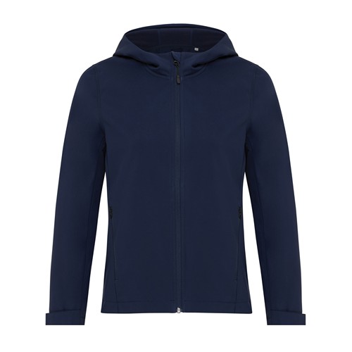 azul marino IQONIQ Makalu Chaqueta ShoftShell Mujer Poliéster Reciclado