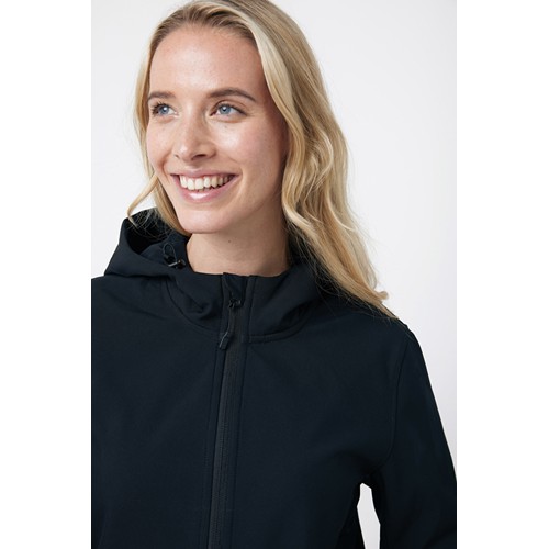 black IQONIQ Makalu Chaqueta ShoftShell Mujer Poliéster Reciclado