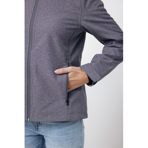 gris oscuro chiné Chaqueta Makalu de poliéster reciclado para mujer IQONIQ