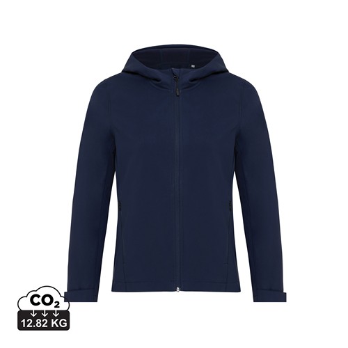 azul marino IQONIQ Makalu Chaqueta ShoftShell Mujer Poliéster Reciclado